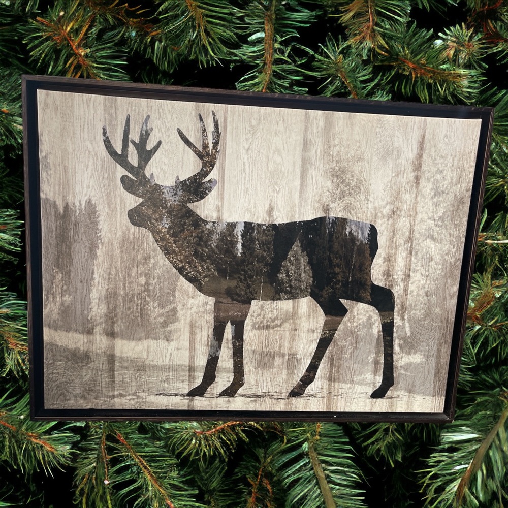Captivating Nature and Wildlife, 24x18 wallframed Camouflaged Deer